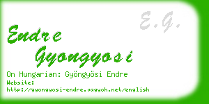 endre gyongyosi business card
